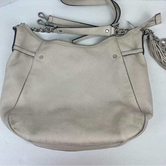 Micheal Kors cream leather shoulder bag w/crossbody strap - Picture 1 of 14